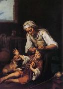 Bartolome Esteban Murillo The old woman and a child painting